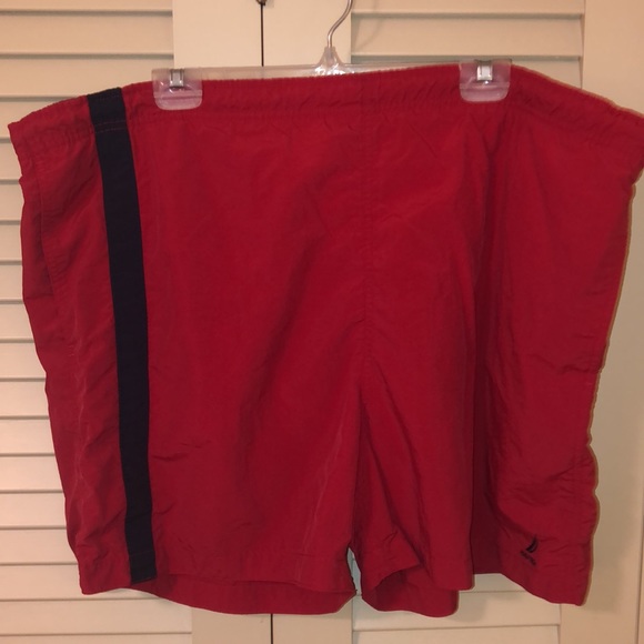 Mens XXL Red Nautica Swim trunks - Picture 3 of 10